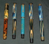 Lot of (5) Parker Depression Era Fountain Pens