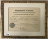 Woodrow Wilson. Appointment Signed.