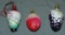 (3) Vintage Christmas Glass Bulb Ornaments