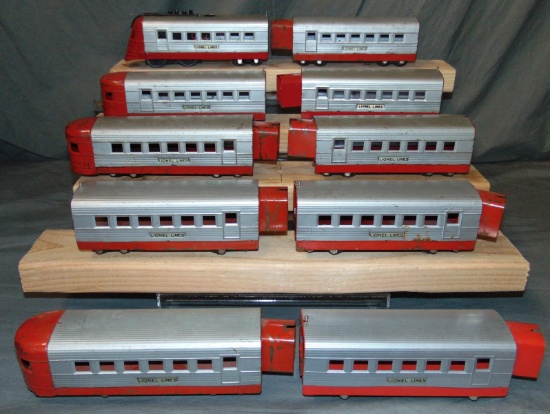 10Pc Uncataloged Lionel Jr Streamline Group