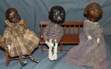 Three Wax Character Dolls, Attr. Mary McEwen