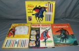 Vintage Zorro Crayon & Pencil Coloring Sets