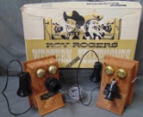 Boxed Roy Rogers Western Telephones Set, Ideal