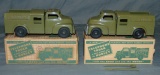 (2) Hubley 1950's Plastic Bell Telephone Trucks