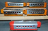 5 Lionel Jr Streamline Cars