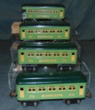 4 Lionel 607 Series Passenger Cars