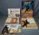 Davy Crockett & Zorro Paint Set & Board Game
