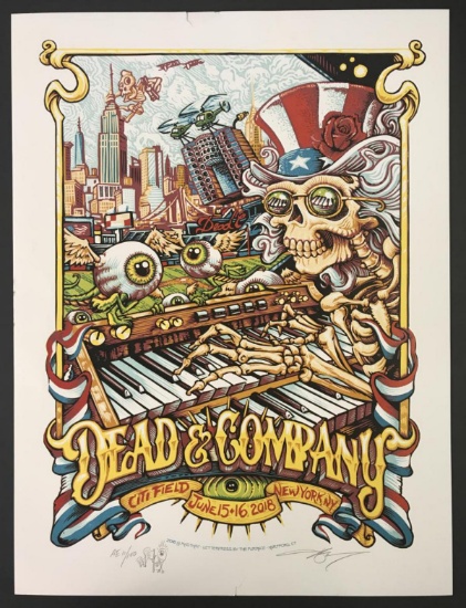 2018 Grateful Dead Citi Field Concert Poster