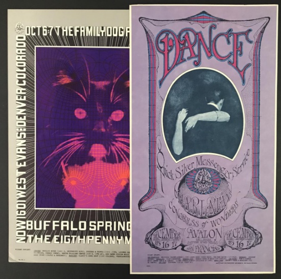 (2) 1967 Avalon Ballroom Concert Posters