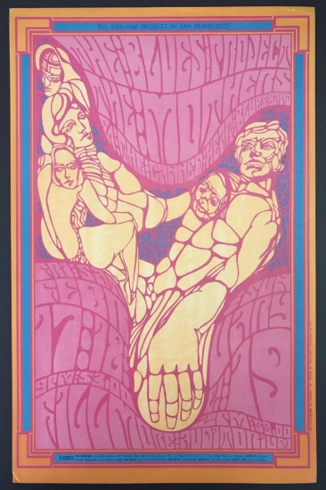 1967 BG50 Zappa Mothers Fillmore Concert Poster