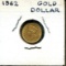 U.S. Gold Dollar. 1862.