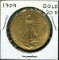 1909 Twenty Dollar Gold Piece.