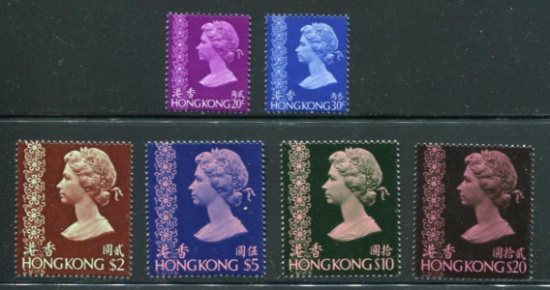 Hong Kong #316-318, 324-327.