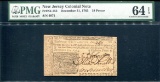 1763 New Jersey Colonial Note.