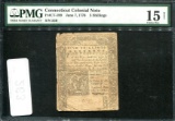 Connecticut Colonial Note. 1776. 5 Shillings.