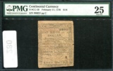 Continental Currency. 1776. 1/6 Dollar.