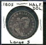 U.S. 1805 Half Dollar. Large 