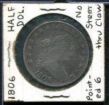 U.S. 1806 Half Dollar. Pointed 