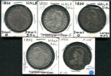 U.S. Half Dollar Lot of Five.