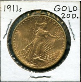 1911-S Twenty Dollar Gold Piece.