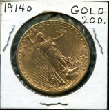 1914-D Twenty Dollar Gold Piece.