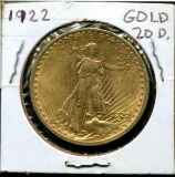 1922 Twenty Dollar Gold Piece.