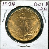 1924 Twenty Dollar Gold Piece.