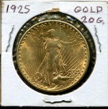 1925 Twenty Dollar Gold Piece.