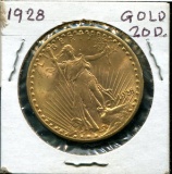 1928 Twenty Dollar Gold Piece.