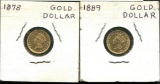 U.S. Gold Dollar Lot of Two.