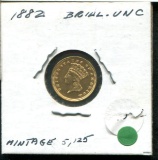 U.S. Gold Dollar. 1882.