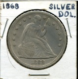 U.S. Silver Dollar 1868.