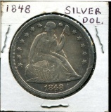 U.S. Silver Dollar. 1848.