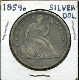 U.S. Silver Dollar. 1859-O.