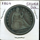 U.S. Silver Dollar. 1864.