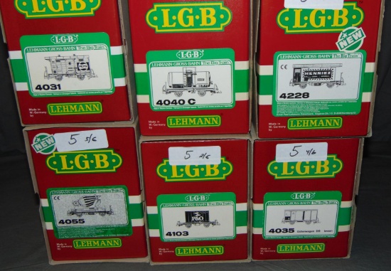 6 LGB G Ga 4-Wheel Freight Cars