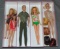 Mattel Doll Lot, Barbie 870, Ken, Skipper, Francie