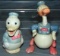 2 Celluloid Disney Donald Duck Toys