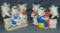 (2) Bisque Three Little Pigs Toothbrush Holders
