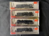 4 Boxed Roundhouse N Ga Steam Locomotives