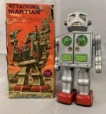 Attacking Martian Robot Battery Operated Boxed.