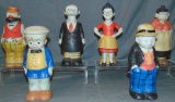 (6) Vintage Comic Character Bath Salt Figurals
