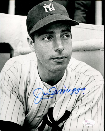 Signed Joe DiMaggio 8 x 10 Photo.