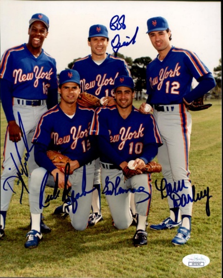 1986 Mets Starting Pitchers Signed.