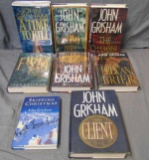 John Grisham. Lot of Eight 1st Editions DJ's.