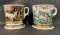 Lot of 2 Decorative Shaving Mugs