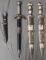 Four Military Daggers. Replicas.