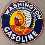 Washington Gasoline Porcelain Advertising Sign