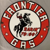 Frontier Gas Porcelain Advertising Sign