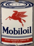 Mobiloil Porcelain Advertising Sign